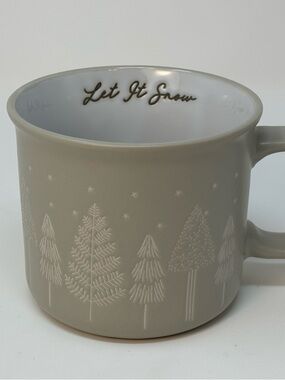 St Nicholas Square Kohls Winter Pine Trees Let It Snow Coffee Mug 16oz